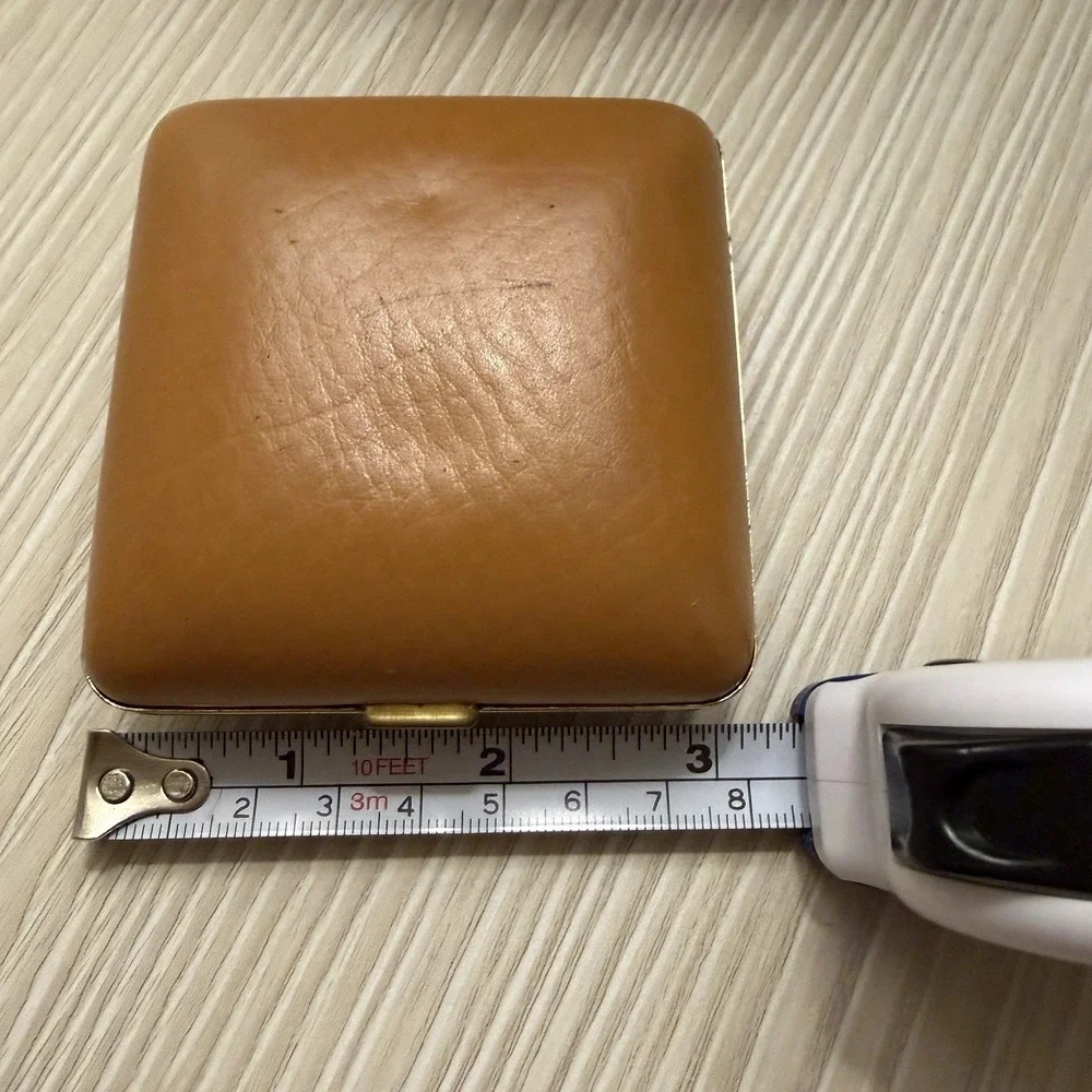Phinney Walker Day & Date Alarm Windup Clock Tan Case Japan Vintage‎ 1950s works
